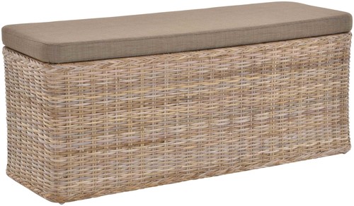 Breiter rattan wäschekorb mit - breiter,