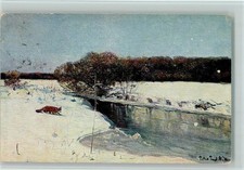 10526634 - Verlag Erika 2347 Fuchs schleicht im Winter umher AK Jagdtier 1910