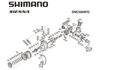 Ersatzteile Original Angelrolle Shimano SIENNA C3000FG Alle Teile Verfügbar