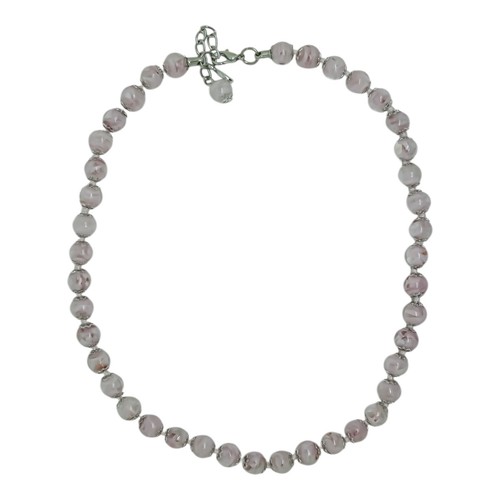 Murano glas halskette rosa - halskette,