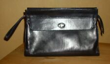 Assima Herren Kulturtasche, schwarzes Leder