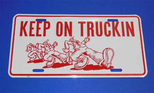 Metallschild keep trucking - metallschild,
