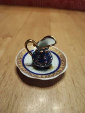 Porzellan Krug mit Teller Limoges France Handbemalt Puppen Stube