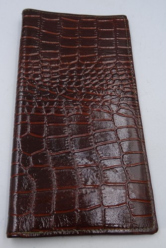 Braune leder brieftasche - leder,