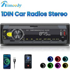 12V AUTORADIO 1 DIN BLUETOOTH MIT FREISPRECHEINRICHTUNG USB AUX SD MP3 7-Farben