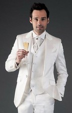 Herren Elfenbein (Creme) Slim