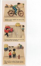 Verkehrserziehung, DDR Abziehbilder, Radfahrer, 1968