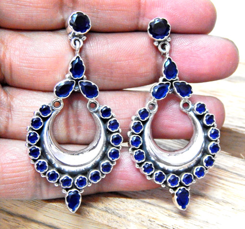 Blauer onyx boho - boho, ohrstecker