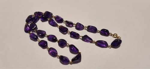 Kette amethyst halbedelstein - -,