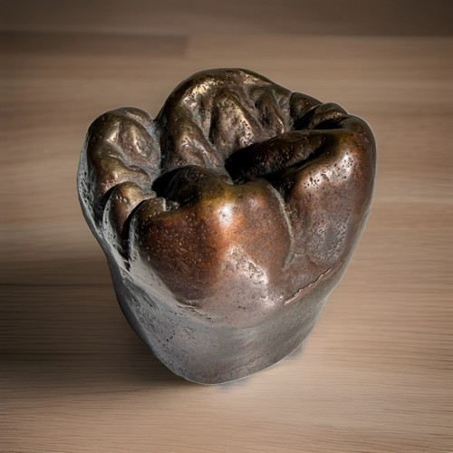 Massive bronze skulptur zahn - massive,