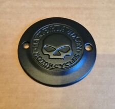Mattschwarz pulverbeschichtetes Harley-Davidson Sportster Skull Timer-Cover