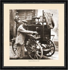 Fliegendes Kaffeehaus um 1905 Karren Zapfhahn Gläser K&K Photo RS 46