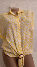Tunika bluse leo print gelb - tunika,