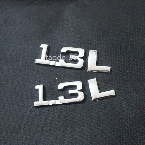 2pcs silver chrome metal - 1.3l,