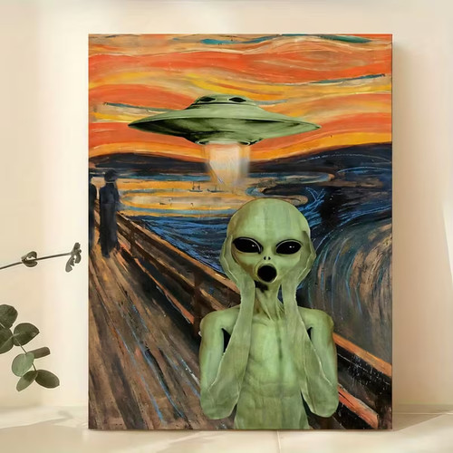 Leinwanddruck alien der - ,
