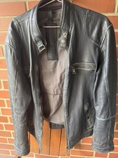Mey & Edlich Biker-Lederjacke  dunkel grau Gr. 52