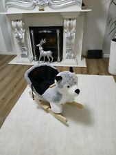 Schaukelpferd Plüsch Hund Sam Schaukeltier 60 cm Baby Wippe Holz Spielzeug ab 9M