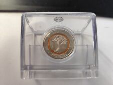 5 € subtrop. Zone 2018  J polierte Platte mit orange Polymerring  in Koziol Box