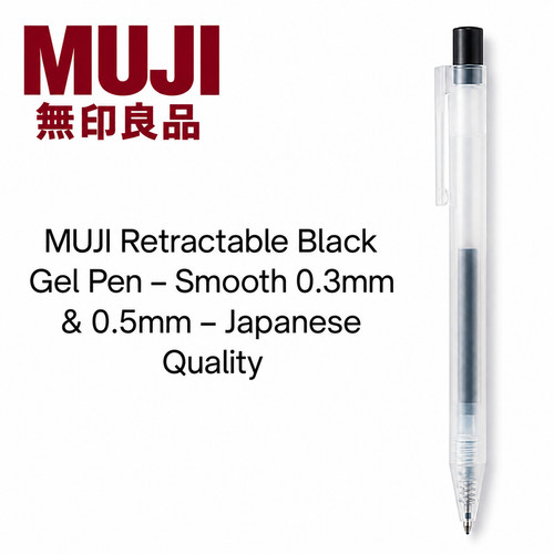 Muji einziehbarer schwarzer - muji,