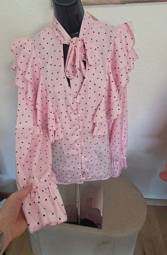 Damen bluse mit - bluse, herzmuster