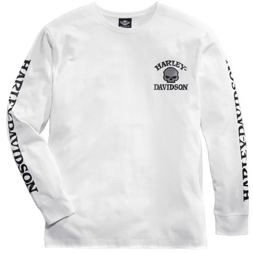 Longsleeve skull weiß - skull,