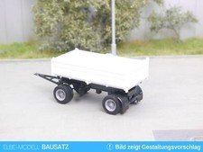 1:87 EM247 Bausatz Kibri 2achs Kipp Anhänger weiß schwarz für Umbau Eigenbau