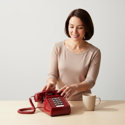 Vintage drehscheibentelefon - vintage,