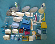 Playmobil Konvolut Zubehör Badewanne Dusche Waschbecken Möbel Messlatte