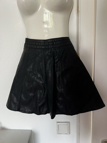 Mini lederrock schwarz größe - mini,