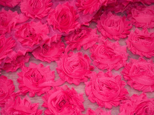 Rosen chiffon stoff pink - chiffon,