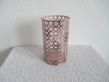 Größeres Windlicht m. Glaseinsatz   SHABBY-Look   Rosè  Metall  20,5 cm  ✮TOP✮