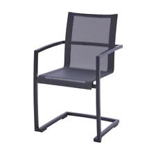 Diamond Garden Valencia Swingstuhl Gartenstuhl Textil Schwarz/Silber