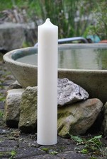 Altarkerze,weiß,500/80mm groß, Kirchenkerze Stumpenkerze Kerze f. Laterne