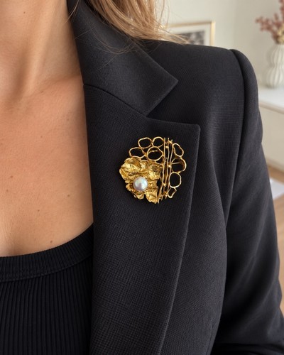 Brosche anstecknadel 585 gold - anstecknadel,