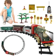 Spielzeug Eisenbahn Set Elektrisch für Kinder Zug mit Schienen Beleuchtung Sound