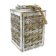 Holz Laterne Marokko mit Glas