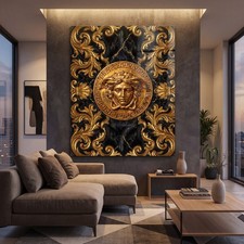Goldene Medusa Wandkunst