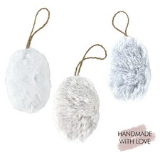 Ostereier aus Kunstfell im 3er