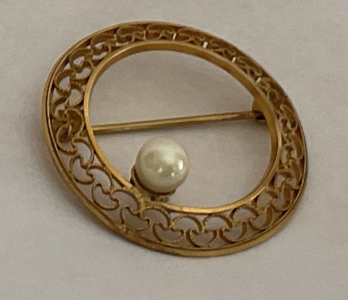 Vintage brosche mit perle von - vintage,