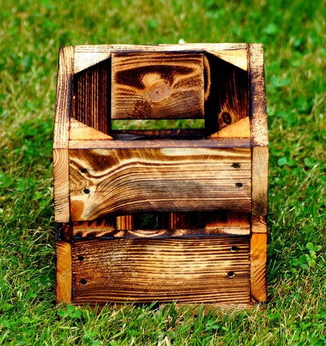 Holzkiste geflammt 17 x - ,