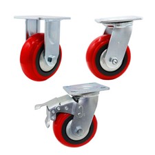 Schwerlast PU-Lenkrollen 4-8"