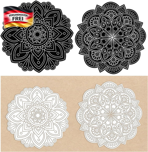 Mandala schablonen set - mandala,