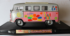 Volkswagen Van VW Samba Bus - FLOWER POWER -  schönes Geschenk - Hippie Line