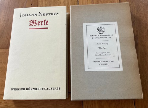 Johann nestroy werke sehr - johann,
