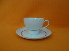 Thomas Porzellan Lanzette weiß Platinrand 1 Kaffeetasse mit Untertasse 