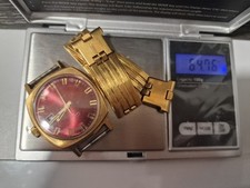 Herren Armbanduhr Slava Burgund Goldfarben UDSSR CCCP Erbstück Rarität Konvolut