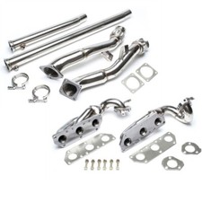 Edelstahl Downpipe + Turbokrümmer - Audi A4 B5 S4 RS4, A6 C5 - 2.7T Biturbo