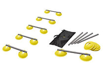 Hürden Set Slalom Stangen 10-Muldenhauben Hütchenteller Koordination 15 tlg