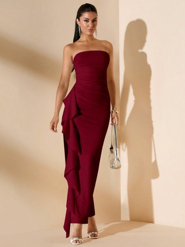 Elegantes langes damenkleid - elegantes,