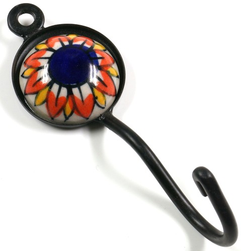 Runder blue pottery wandhaken - runder,